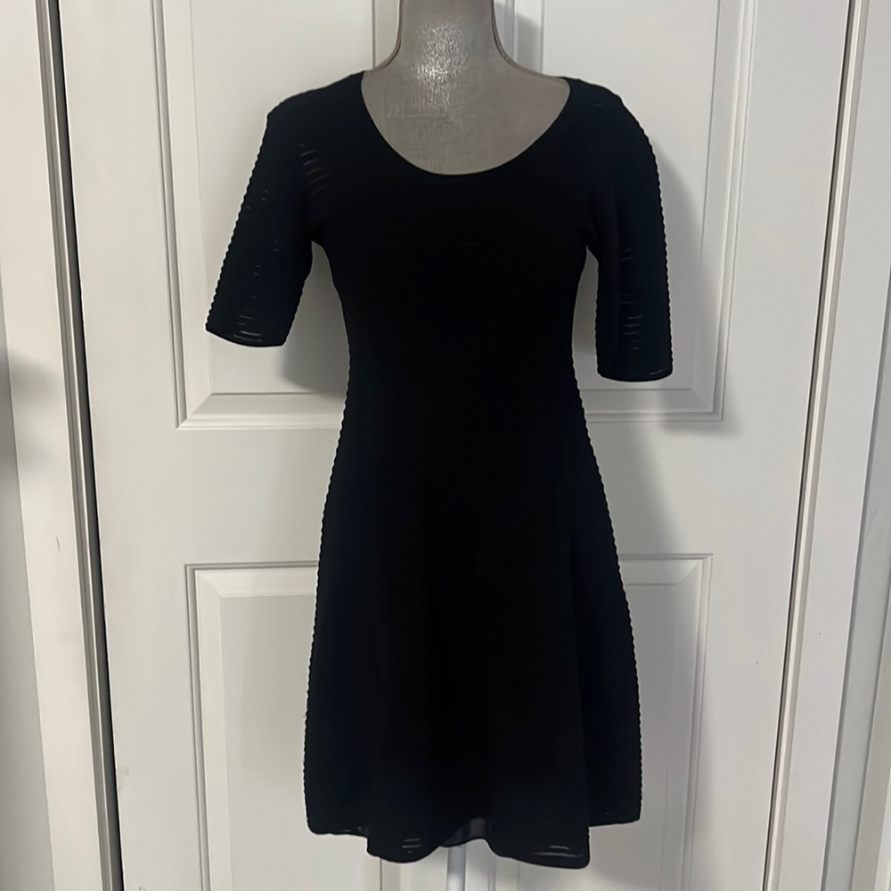 Missoni black ribbed dress, size 42